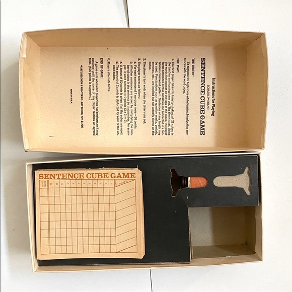 Vintage 1971 selchow & righter co scrabble sentence cube game boardgames - Picture 3 of 8